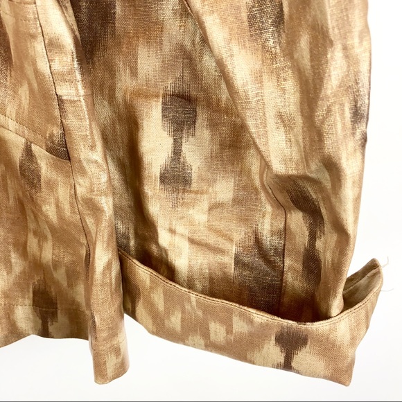 Chico’s Linen Blend Jacket Metallic Animal Print XL - Picture 5 of 8